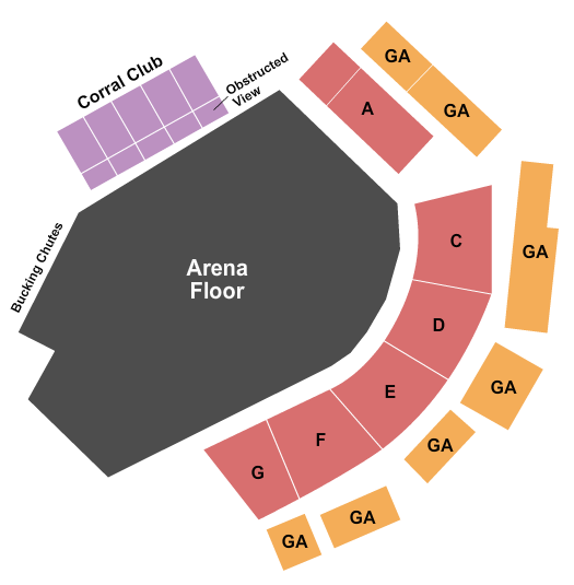 Dan Russell Rodeo Arena Folsom Pro Rodeo Seating Chart